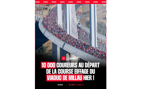 La course du viaduc de Millau
